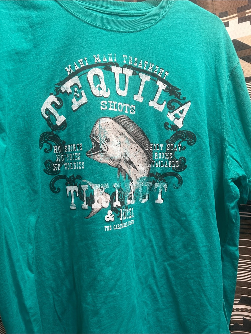 Tequila Shots Graphic Long-Sleeve Shirt - Teal get a life